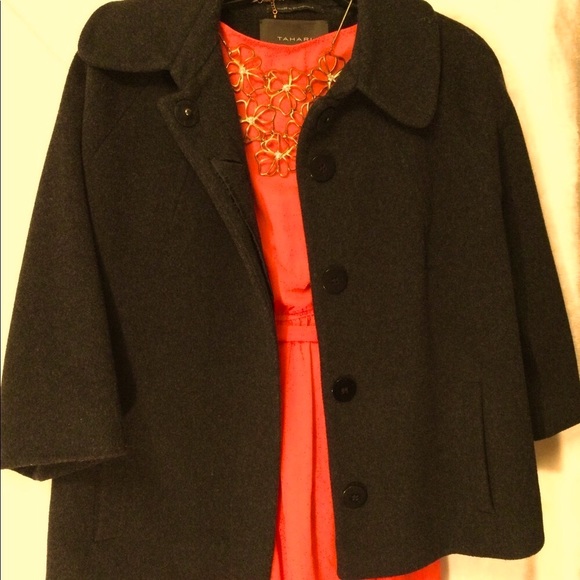 VINTAGE CASHMERE PEACOAT JACKET - Picture 1 of 6